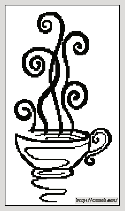 Download embroidery patterns by cross-stitch  - Чашечка чая