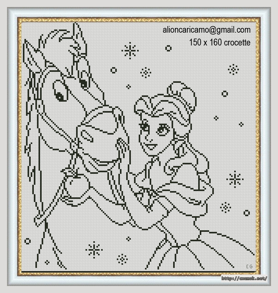 Скачать схему вышивки princess belle and horse coloring pages