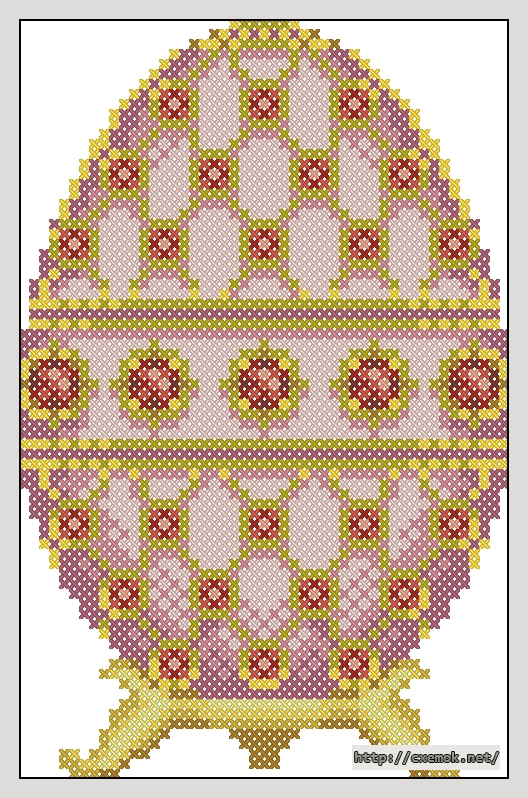 Download embroidery patterns by cross-stitch  - Ruby rose faberge egg, author 