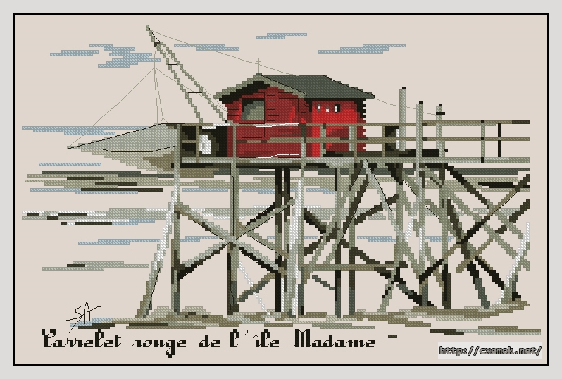 Download embroidery patterns by cross-stitch  - Le carrelet rouge, author 