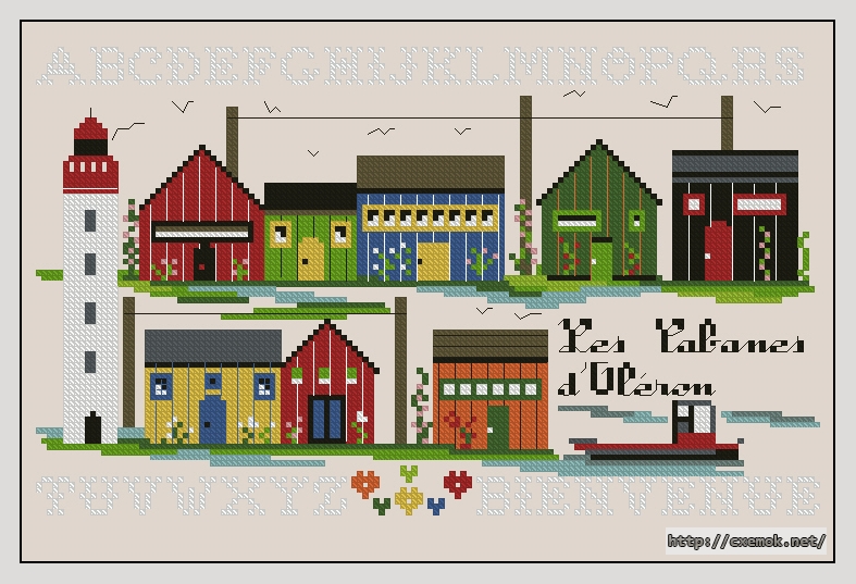 Download embroidery patterns by cross-stitch  - Isa 10 les cabanes d''oleron, author 