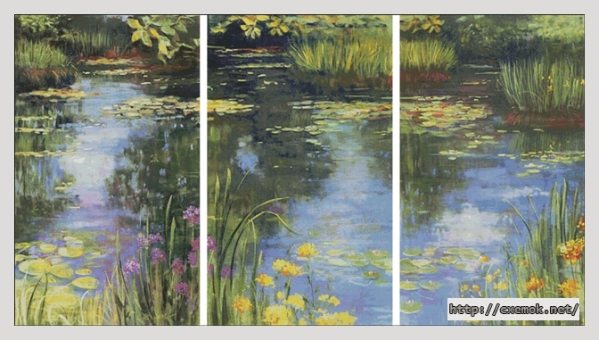 Download embroidery patterns by cross-stitch  - Garden pond, author 