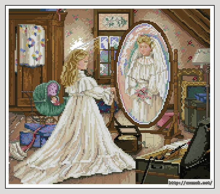 Download embroidery patterns by cross-stitch  - Beautiful dreamer, author 