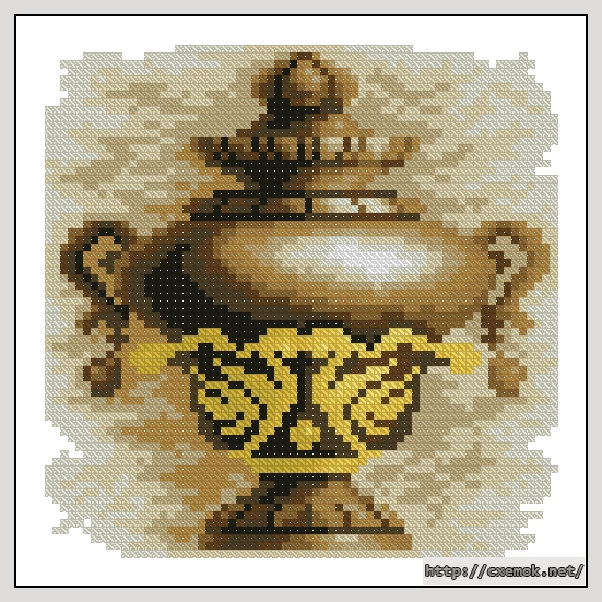 Download embroidery patterns by cross-stitch  - Fortune pots, author 