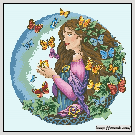 Download embroidery patterns by cross-stitch  - Free flight, author 