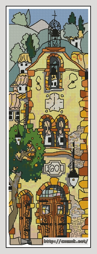 Download embroidery patterns by cross-stitch  - Church 1, author 