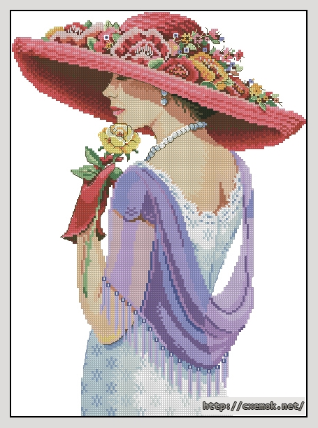 Download embroidery patterns by cross-stitch  - Sophisticated ledy, author 