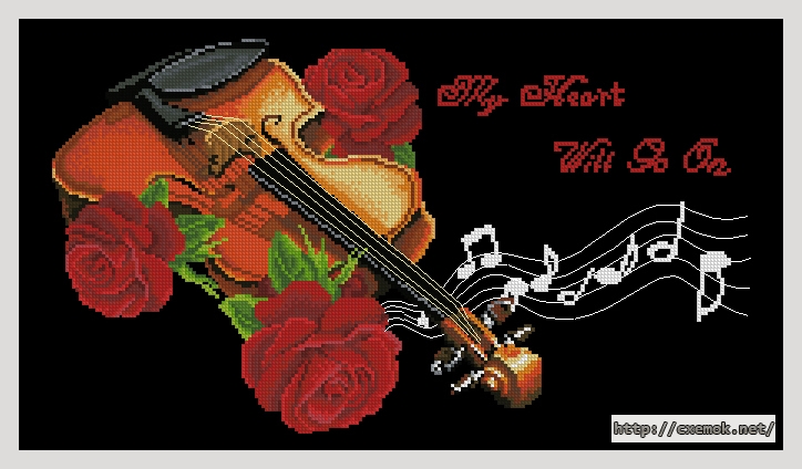 Download embroidery patterns by cross-stitch  - My heart will go on