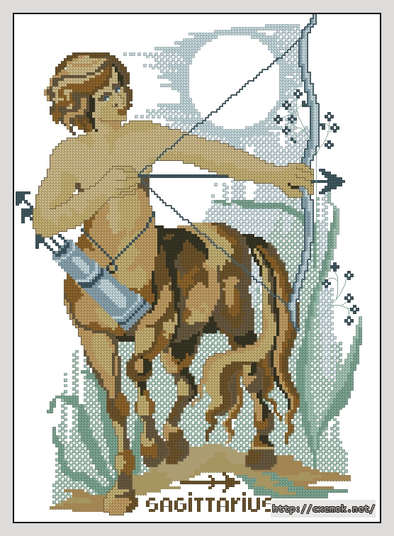 Download embroidery patterns by cross-stitch  - Sagittarius, author 