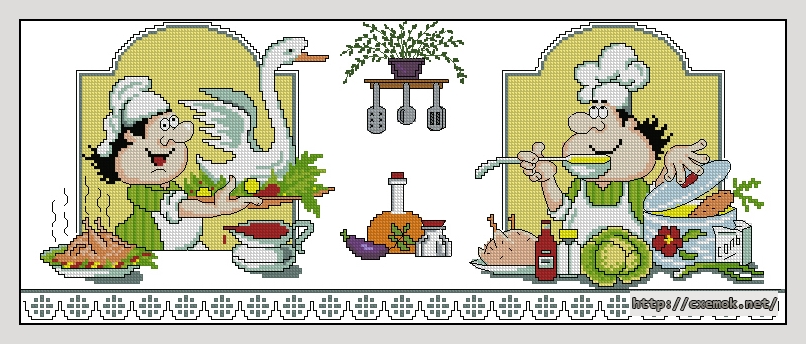 Download embroidery patterns by cross-stitch  - Мясное меню, author 