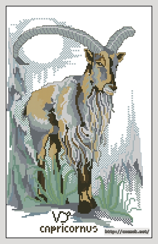 Download embroidery patterns by cross-stitch  - Capricornus, author 