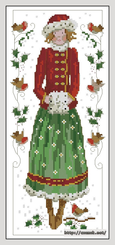 Download embroidery patterns by cross-stitch  - Holly, author 