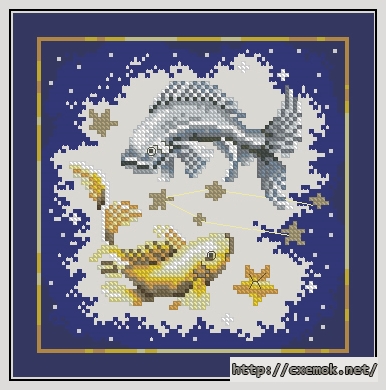 Download embroidery patterns by cross-stitch  - Pisces, author 