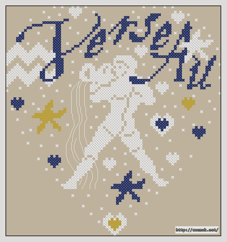 Download embroidery patterns by cross-stitch  - Verseau, author 