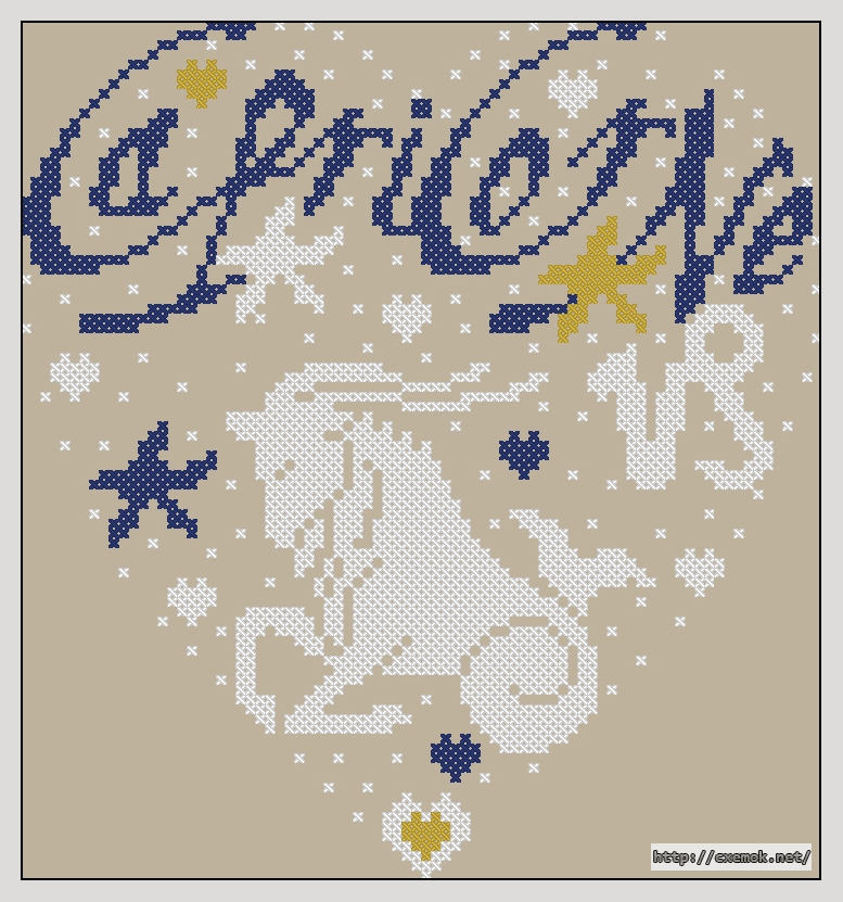 Download embroidery patterns by cross-stitch  - Capricorne, author 