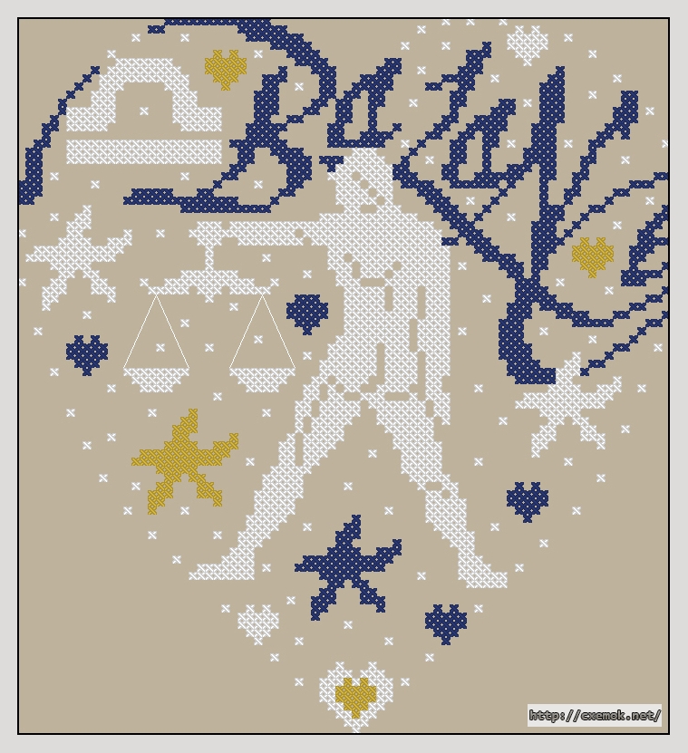 Download embroidery patterns by cross-stitch  - Balance, author 