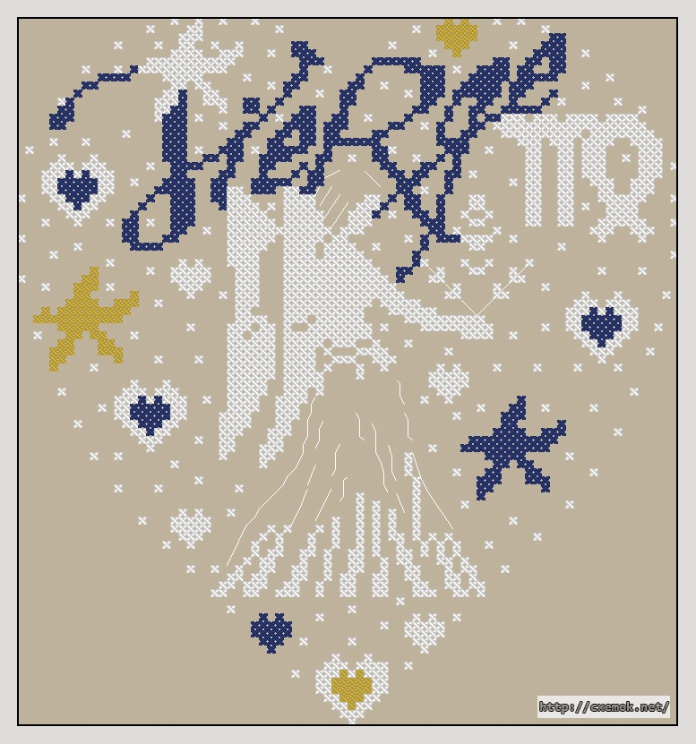 Download embroidery patterns by cross-stitch  - Vierge, author 