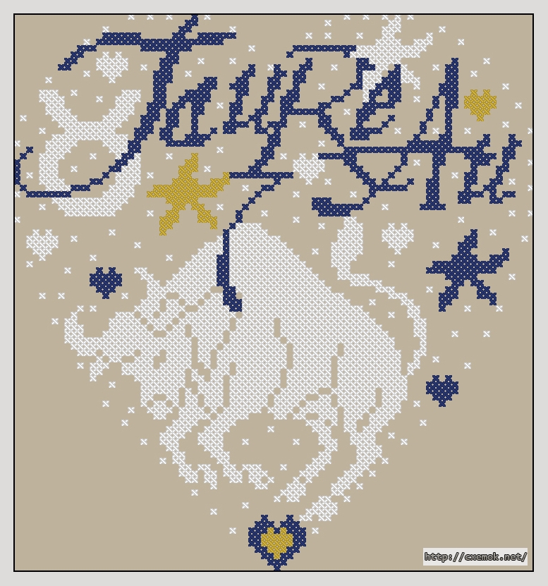 Download embroidery patterns by cross-stitch  - Taureau, author 