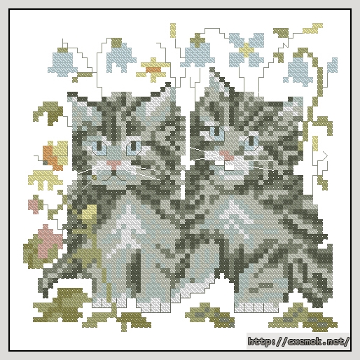 Download embroidery patterns by cross-stitch  - Kitten, author 