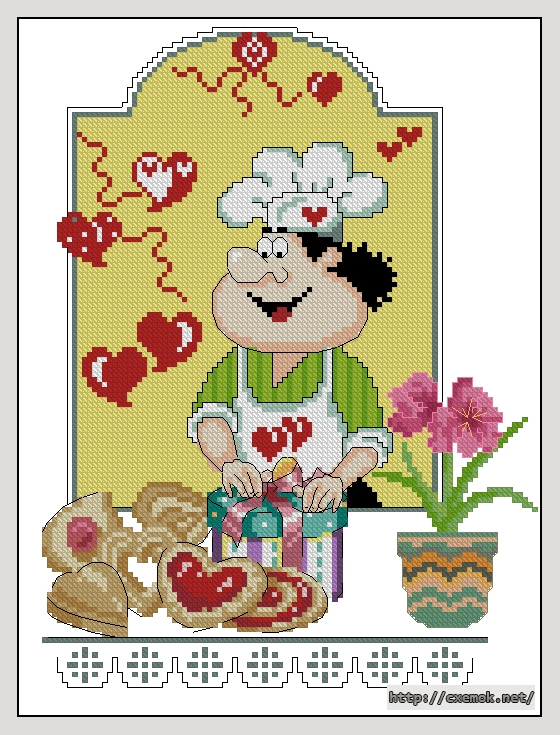 Download embroidery patterns by cross-stitch  - День св. валентина, author 