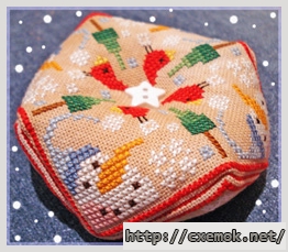 Download embroidery patterns by cross-stitch  - Новогодняя бискорню