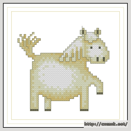 Download embroidery patterns by cross-stitch  - Little horse, author 