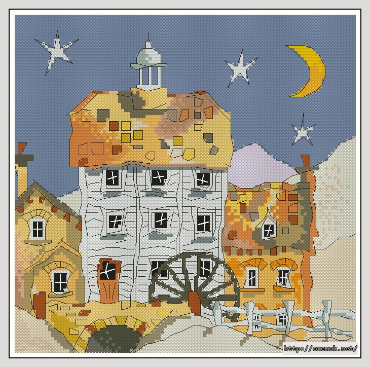 Download embroidery patterns by cross-stitch  - Watermill, author 