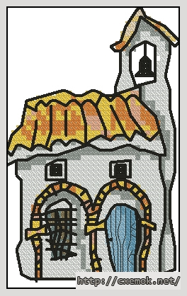 Download embroidery patterns by cross-stitch  - Spanish church icon, author 