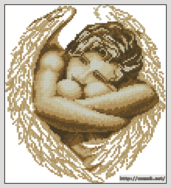Download embroidery patterns by cross-stitch  - Ангел, author 