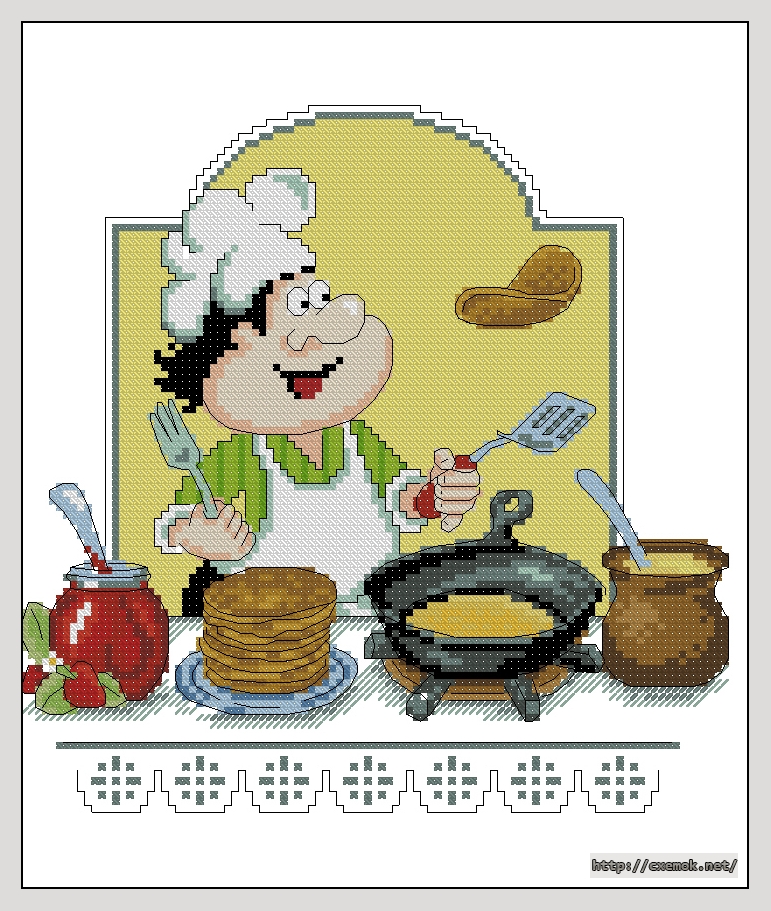 Download embroidery patterns by cross-stitch  - Блинчики, author 