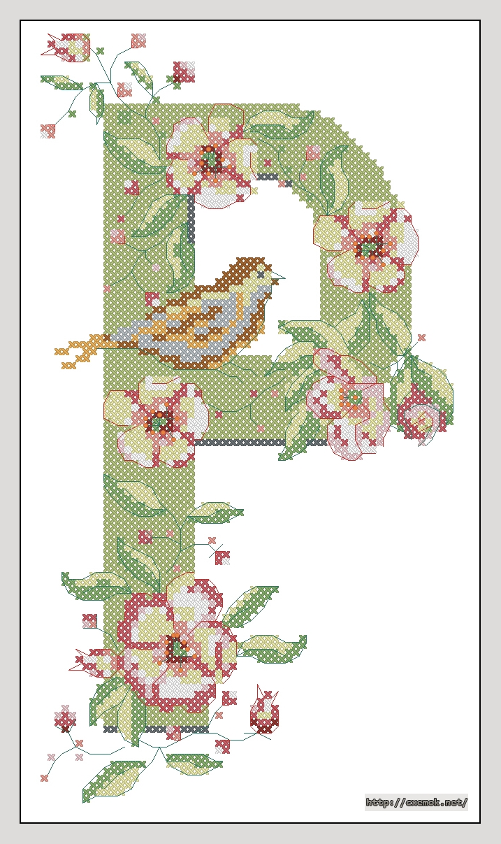 Download embroidery patterns by cross-stitch  - P, author 