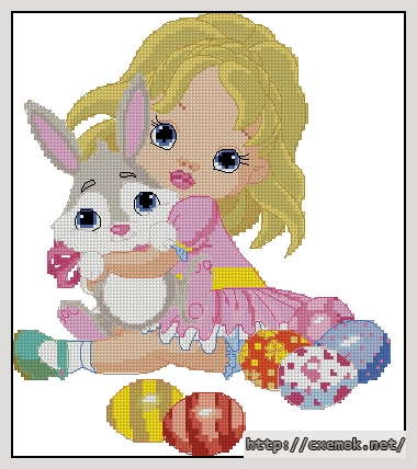 Download embroidery patterns by cross-stitch  - Зайка на пасху, author 