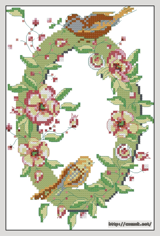 Download embroidery patterns by cross-stitch  - O, author 