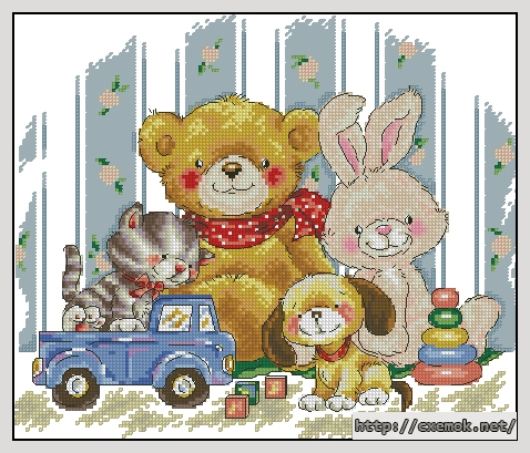 Download embroidery patterns by cross-stitch  - Верные друзья, author 
