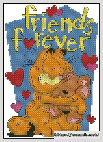 Download embroidery patterns by cross-stitch  - Frends forever, author 