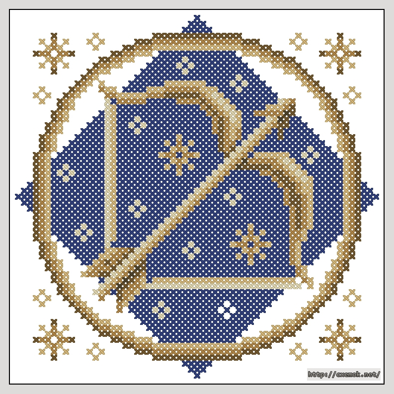Download embroidery patterns by cross-stitch  - Стрелец, author 
