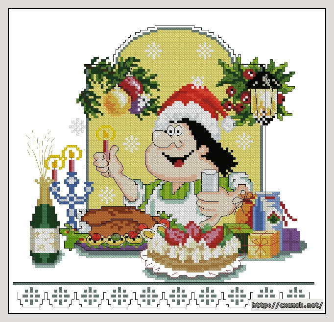 Download embroidery patterns by cross-stitch  - С новым годом!, author 