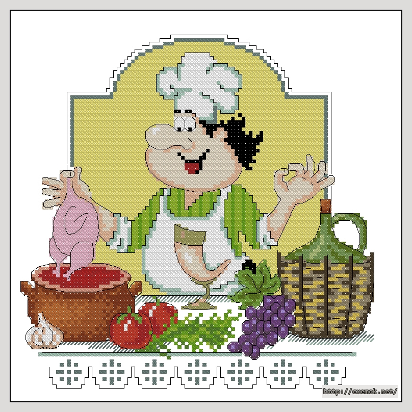 Download embroidery patterns by cross-stitch  - Чахохбили, author 