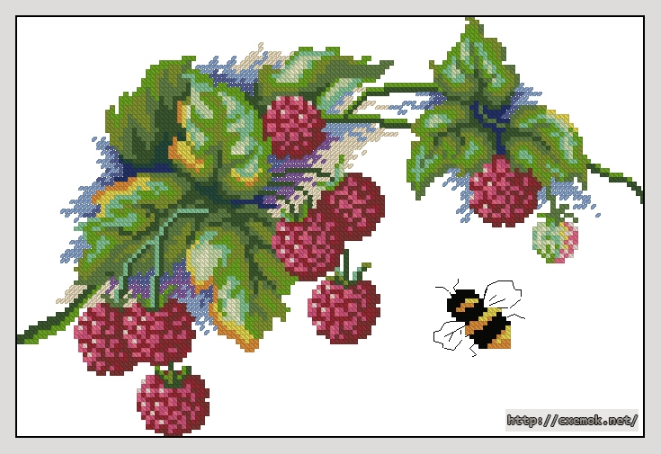 Download embroidery patterns by cross-stitch  - Ягода малина, author 