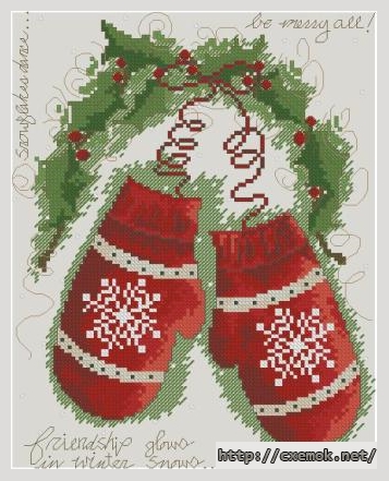 Download embroidery patterns by cross-stitch  - Vintage winter, author 