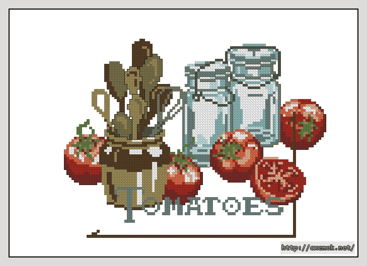 Download embroidery patterns by cross-stitch  - Tomatoes