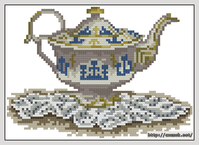 Download embroidery patterns by cross-stitch  - Tetera, author 