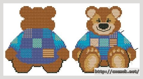 Download embroidery patterns by cross-stitch  - Междвежонок, author 