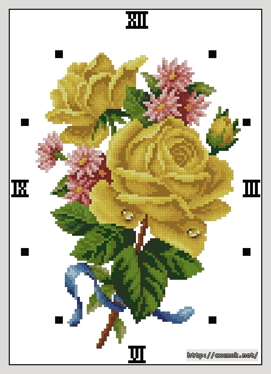 Download embroidery patterns by cross-stitch  - Beauty rose - yellow, author 
