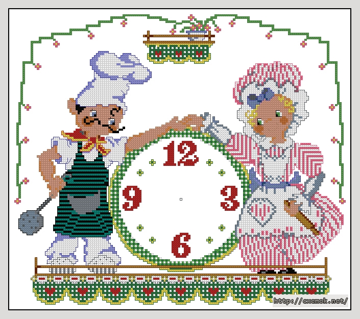 Download embroidery patterns by cross-stitch  - Cocineros