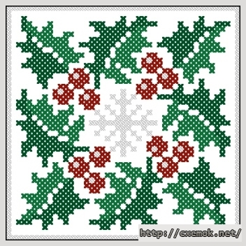 Download embroidery patterns by cross-stitch  - Бискорню зима