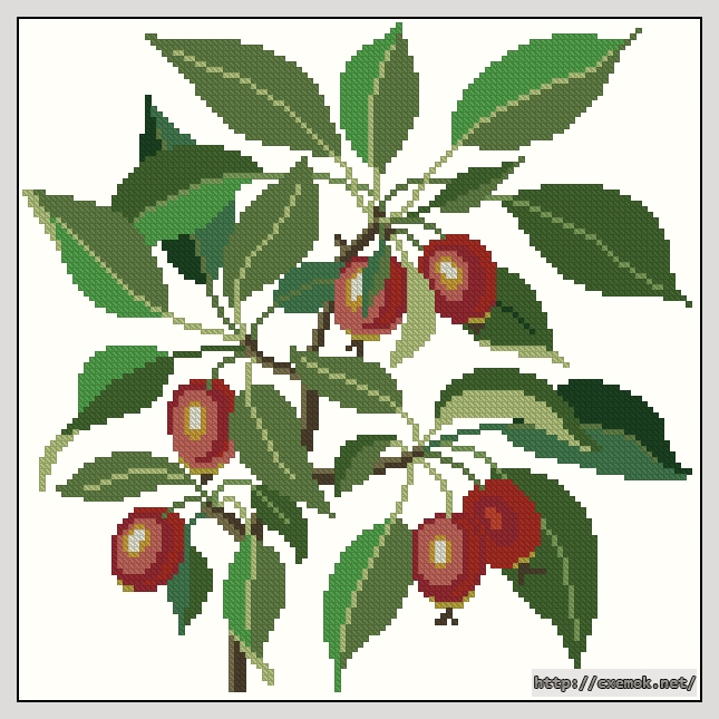 Download embroidery patterns by cross-stitch  - August