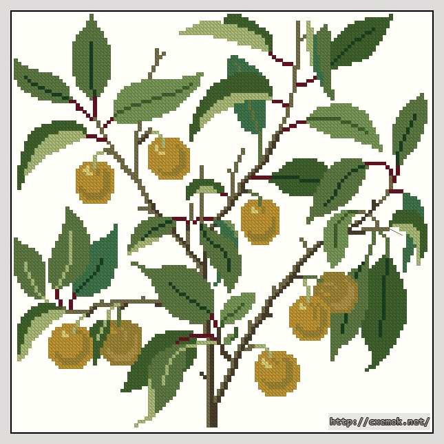 Download embroidery patterns by cross-stitch  - April