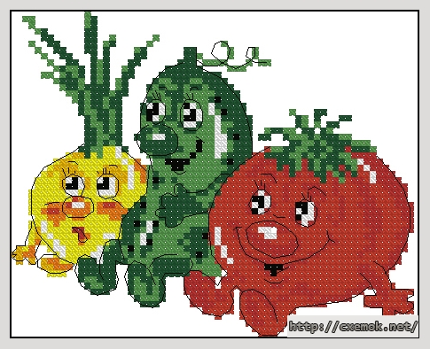 Download embroidery patterns by cross-stitch  - Ребятки с грядки, author 