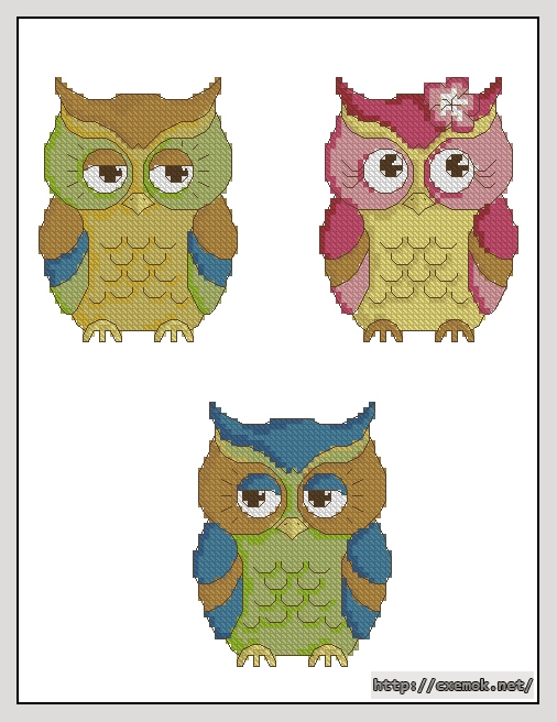 Download embroidery patterns by cross-stitch  - Owl keep you warm, author 